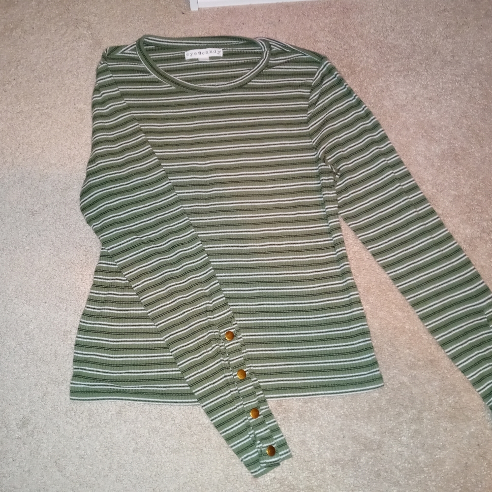 Green striped longsleeve